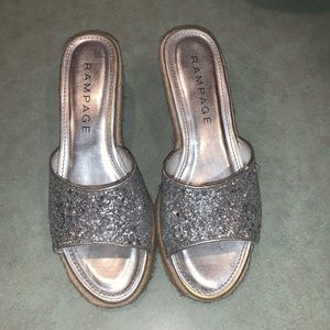 Ladies Silver Sandals